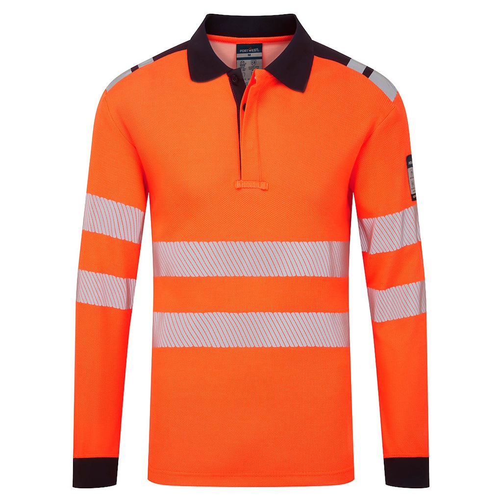 FR734 PW3 Modaflame Knit HVO FR Long Sleeve Polo Shirt