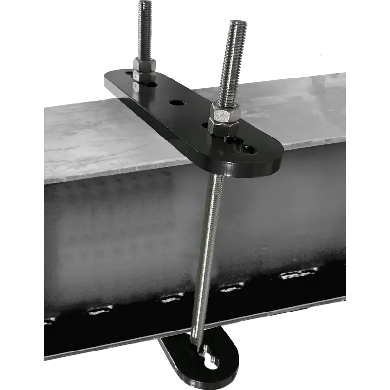 FA6021301 Galvanized steel plates for intermediate clamping with counter plate (for 80-150 mm wide flange beams)