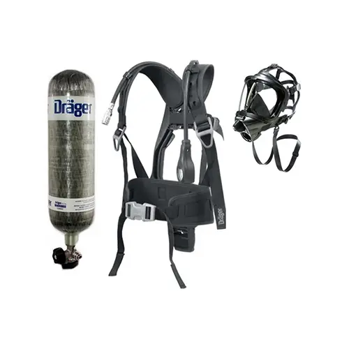 SCBA Kit - Dräger PSS® 3000 (Fixed Lung Demand Valves LDV, Mechanical gauge) + Panorama Nova and 6.8L 300 bar Carbon Composite Cylinder, Type 3