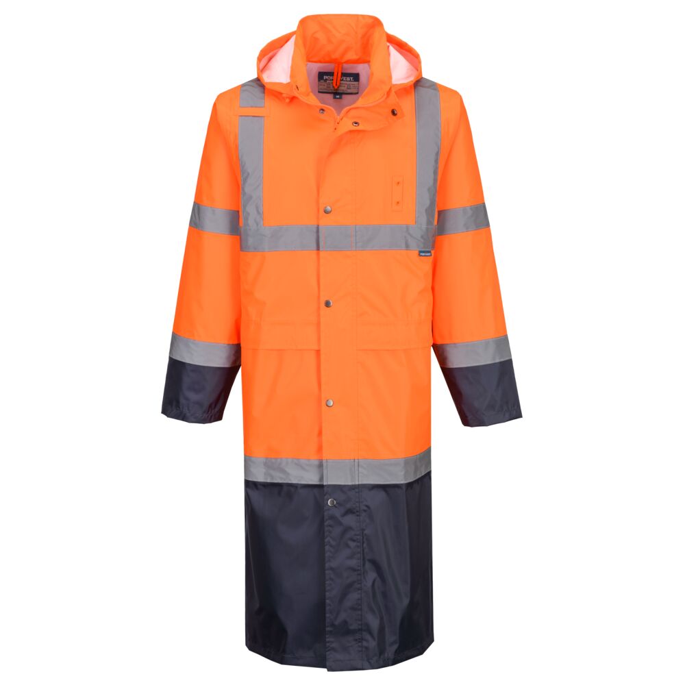 H446 Hi-Vis Contrast Raincoat 122cm
