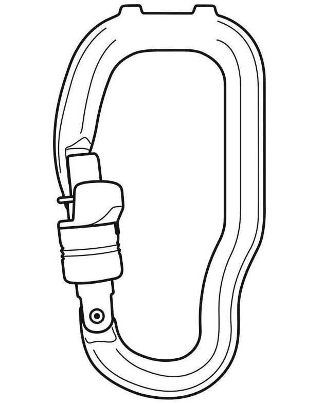Carabiner for TRAC GUIDE trolley