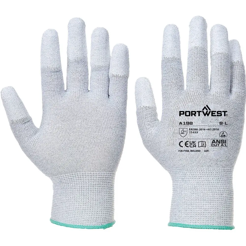 A198 Ракавици антистатик ESD PU Fingertip