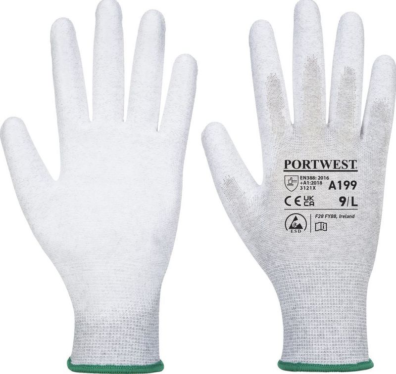 A199 Antistatic ESD PU Palm Glove