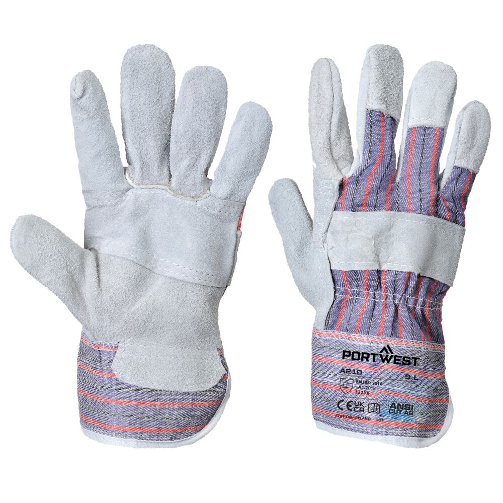 A210 Leather Rigger 260 Cow Split Palm Bar Glove