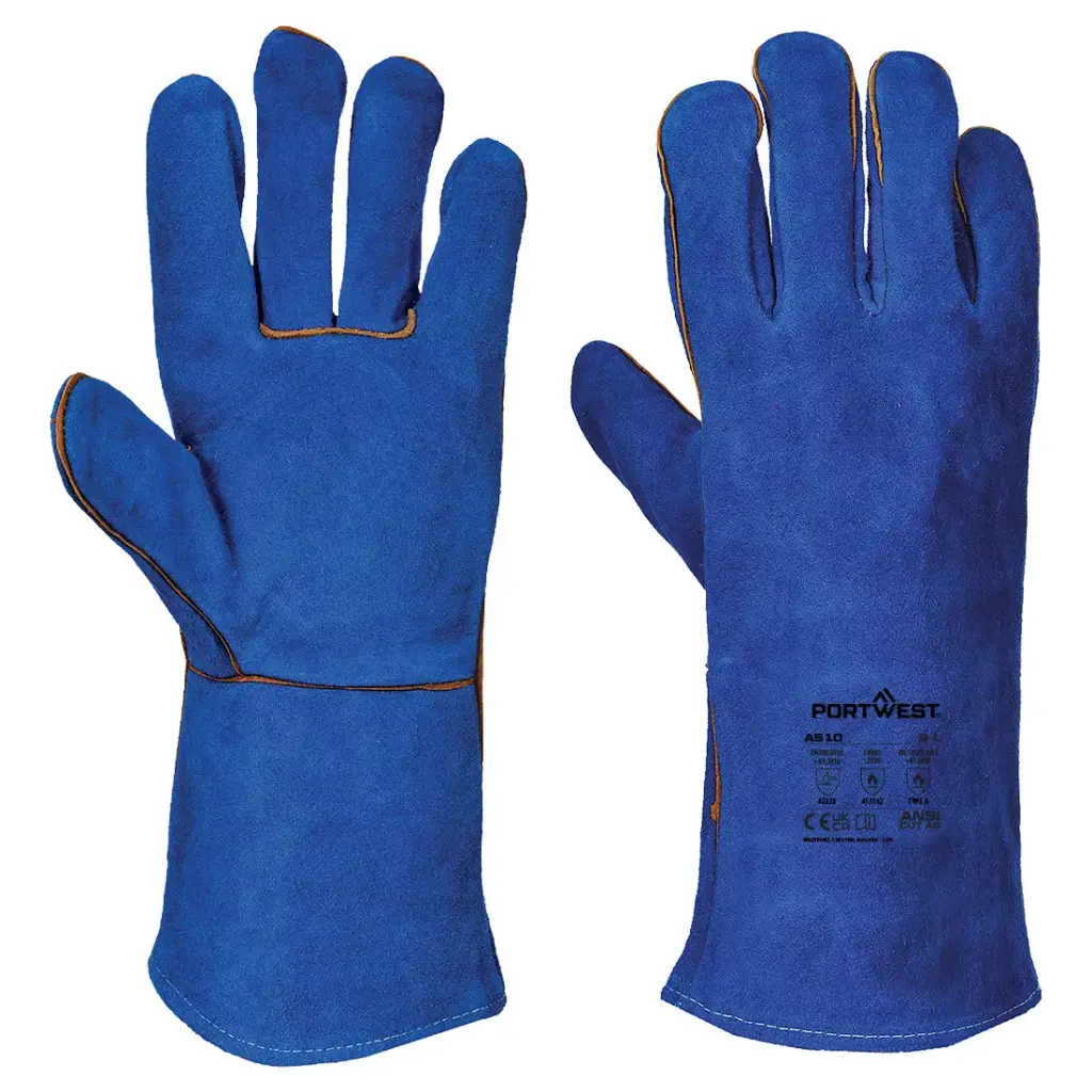 A510 Welders 210 Split Leather Blue Gauntlet