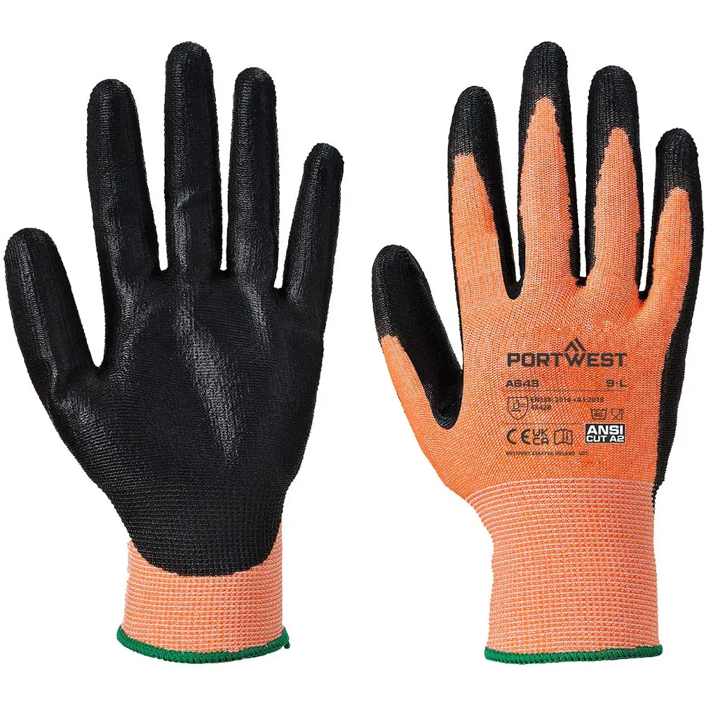 A643 Amber Cut Glove - Nitrile Foam, Cut (B)