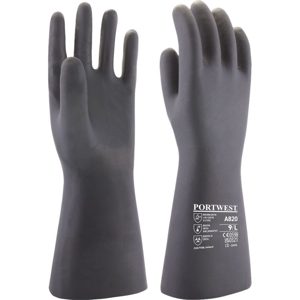 A820 Neoprene Chemical Gauntlet Type A A.K.L.M.N.O.P.T.S