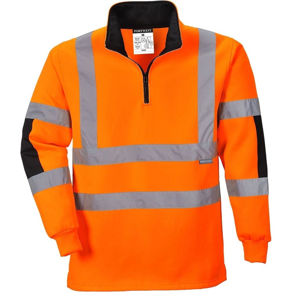 B308 Hi-Vis Rugby Sweatshirt