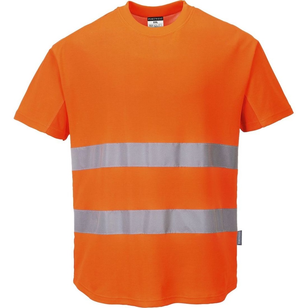 C394 Bluzë T-Shirt me Pore Hi-Vis Cotton Comfort, M/Sh
