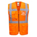 C496 Madrid Hi-Vis Half Mesh Executive Vest