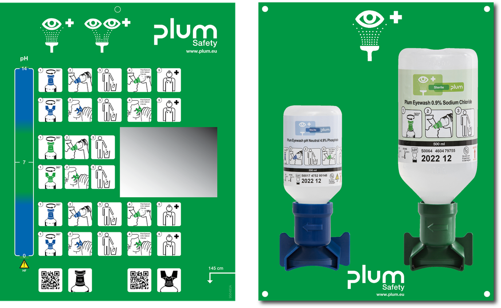 4770 PLUM Combi-Stacion me 1x200ml pH Neutral+ 1x500ml Plum Larje e Syve+ montim në mur+ piktogram