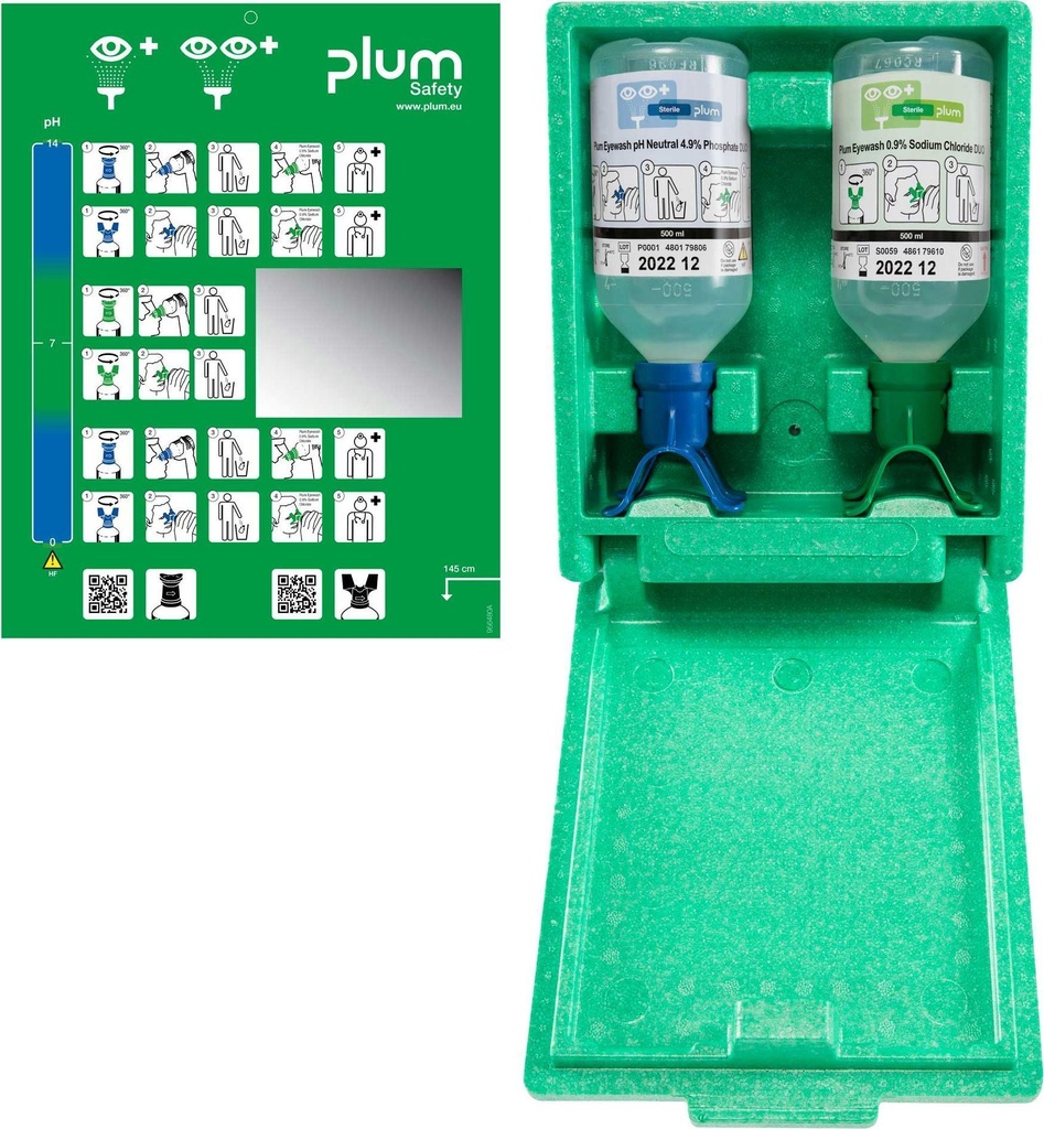 4862 Plum Combi-Box DUO with 1x500ml pH Neutral DUO + 1x500ml Plum DUO Πλύσιμο ματιών