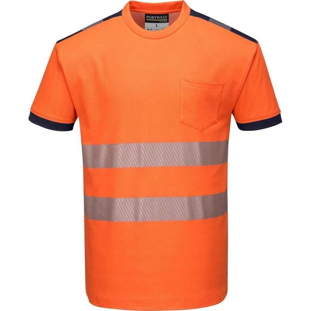T181 PW3 Маица со висока видливост Cotton Comfort S/S