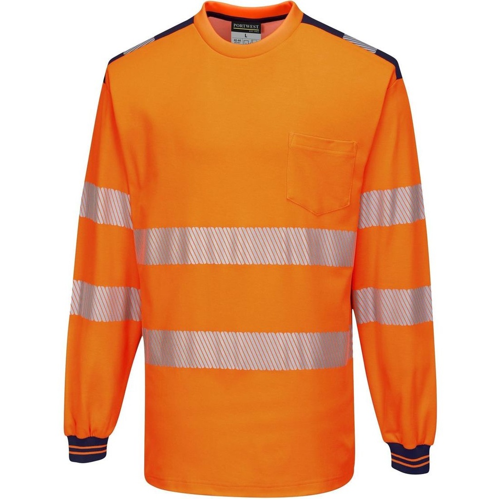 T185 PW3 Hi-Vis Cotton Comfort T-Shirt L/S