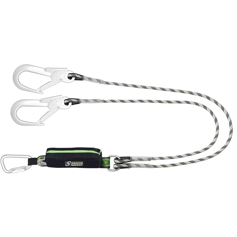 FA3062015 CURIOSITY-S - Forked energy absorbing lanyard (140 kg, sharp edge) with zipped pocket