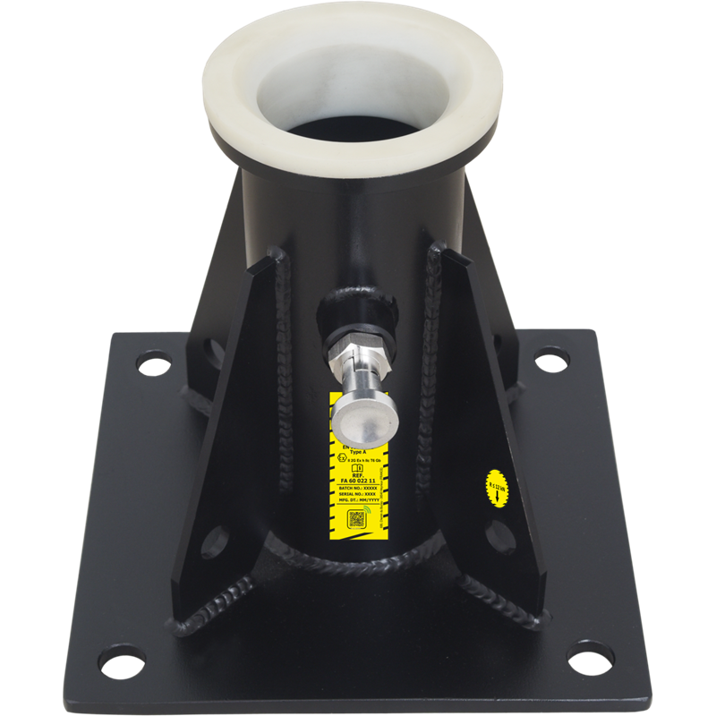 FA6002211 Floor mounting bracket for MultiSafeWay (in steel), corrosion protection black coating