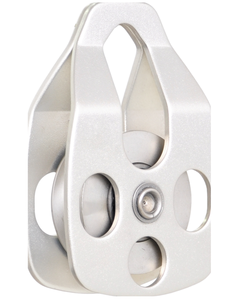 FA7001601 Simple pulley with moveable flanges, stainless steel sheave single attachment