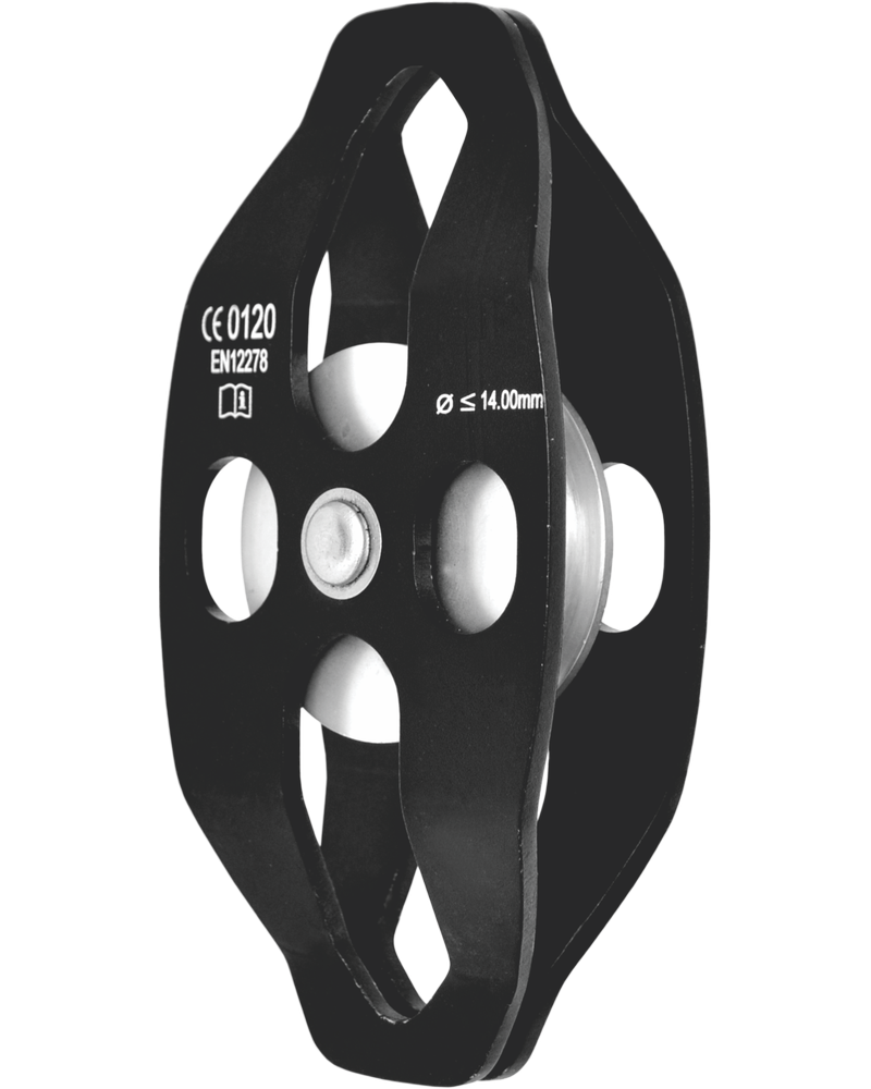 FA7002200 Simple pulley with moveable flanges, aluminium sheave double attachment