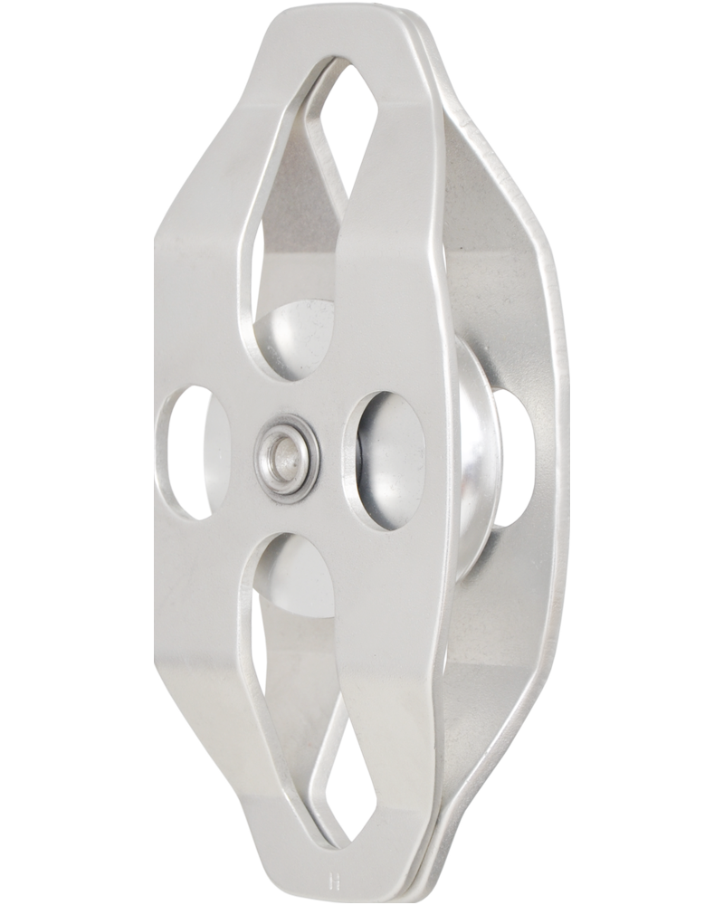 FA7002201 Simple pulley with moveable flanges, stainless steel sheave double attachment