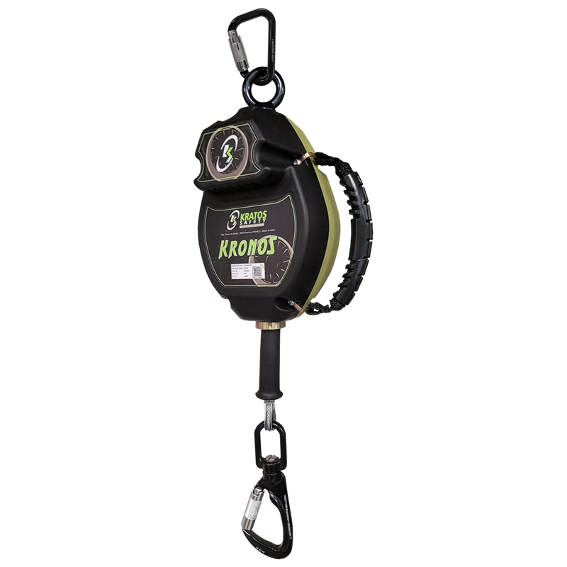 FA2040310B KRONOS galvanized steel wire rope, retractable fall arrester 10 m with constant winding speed