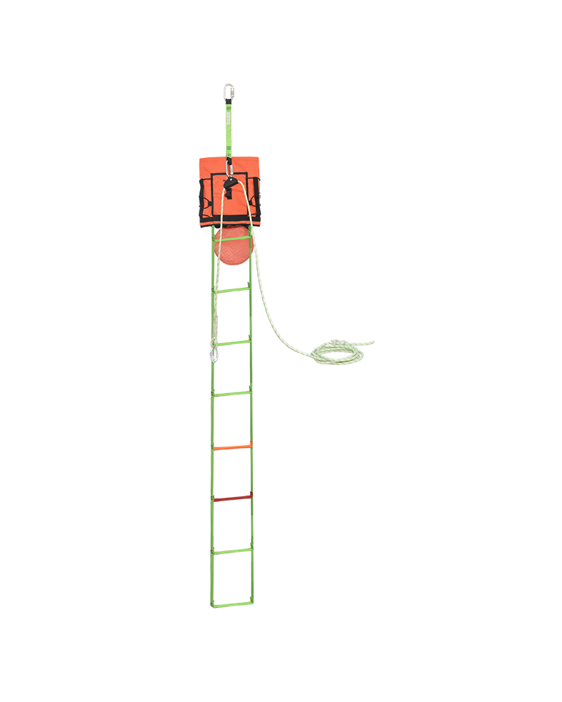 FA7002906R EVA'LAD 2, Webbing rescue ladder, lg. 6 m, with integrated belaying system