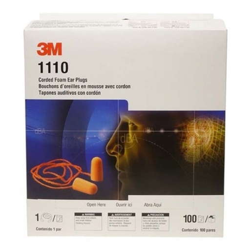 [C1022] C1022/1110 3M Corded Ear Plugs (100 pairs)