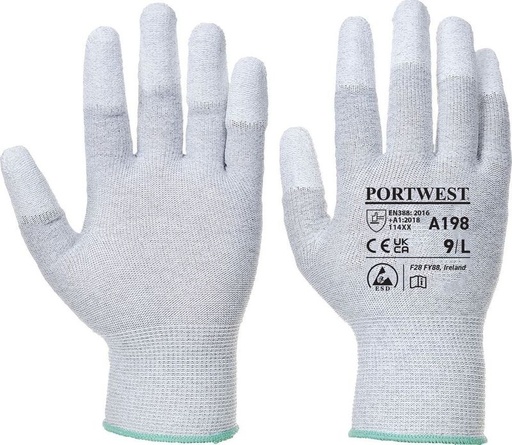 [A198] A198 Ракавици антистатик ESD PU Fingertip