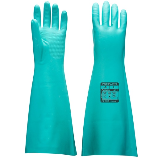 [A813] A813 Nitrile Gauntlet 48cm Type A A.J.K.L.M.N.O.P.T.S.G