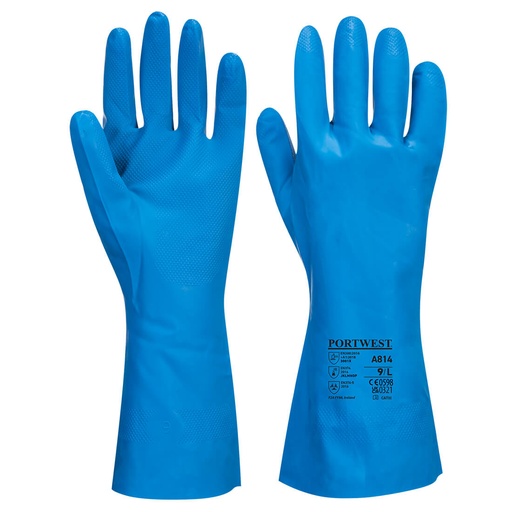[A814] A814 Food Approved Nitrile Gauntlet Type A J.K.L.M.N.O.P