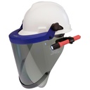 AMP1-E25-HT-PCT-EC Premium AmpShield® Arc Flash Protective Face Shield, w/Ergonomic chin protector and cap bracket (EURO clips)