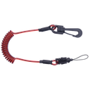 TS9000112 Coil tool lanyard with a swivel connector and a detachable attachment loop