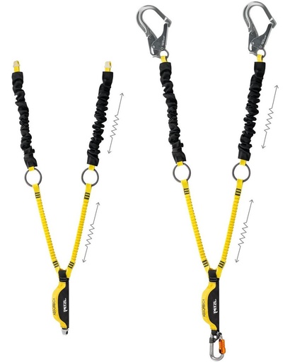 [L015] L015 ABSORBICA®-Y TIE-BACK Double lanyard with integrated intermediate tie-back rings and energy absorber