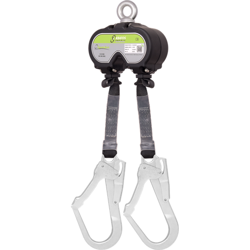 [FA2050002] FA2050002 Twin retractable fall arrester aluminium casing in webbing 2 x 2m