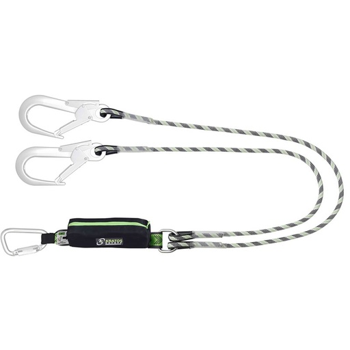 [FA3062015] FA3062015 CURIOSITY-S - Forked energy absorbing lanyard (140 kg, sharp edge) with zipped pocket