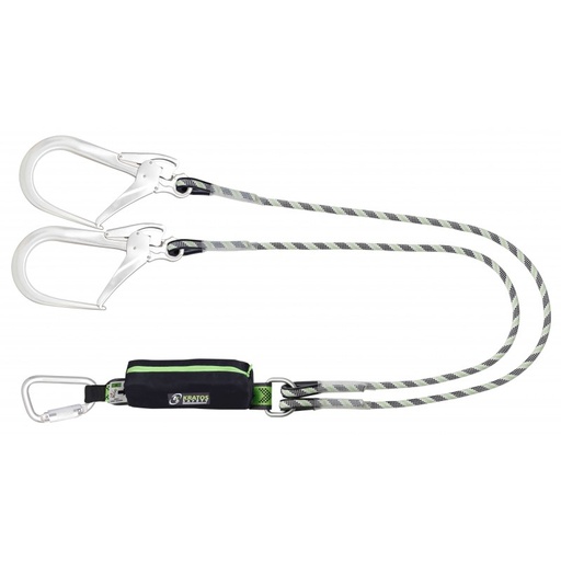 [FA3062115] FA3062115 CURIOSITY-S Forked energy absorbing lanyard (140 kg, sharp edge) with zipped pocket