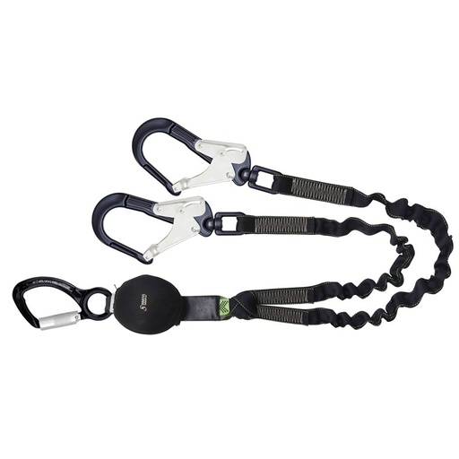 [FA3082215] FA3082215 GRAVITY-S - Forked expandable lanyard with energy absorber and connectors with swivel for use near sharp edges