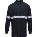 FR03 Bluzë Polo me Mëngë të Gjata Flakë-Duruese Anti-statike me Shirit Reflektues 