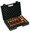 MS89V01 1000V Insulated socket set 3/8" - 18 tools with ratchet spanners and extension