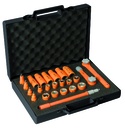 MS89V05 1000V Insulated socket set 3/8" - 24 tools with ratchet spanners and extension
