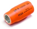 MS66 1000V Insulated 12-sided female socket - 1/2" (12.7 mm) square drive