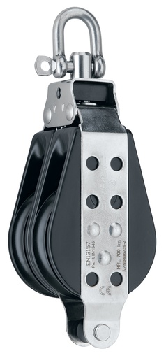 [IN1545.SER] IN1545.SER 76 mm Classic Double Pulley - Swivel, Becket