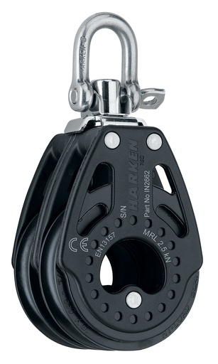 [IN2662] IN2662 75 mm Carbo Double Pulley - Swivel