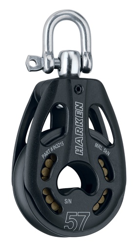 [IN3215] IN3215 57 mm Black Magic Single Pulley - Swivel