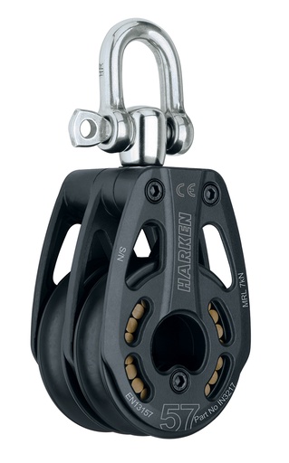 [IN3217] IN3217 57 mm Black Magic Double Pulley - Swivel