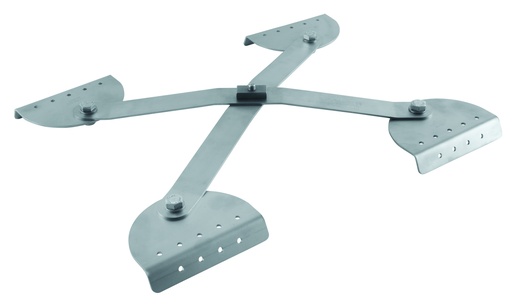 [INBRKT.X4] INBRKT.X4 R27 Long-Span Access Rail Bracket for Metal Roofs - Middle, 4 arms