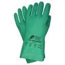 N3450 GREEN BARRIER Nitrile chemical gloves, length 32 cm, flock lined