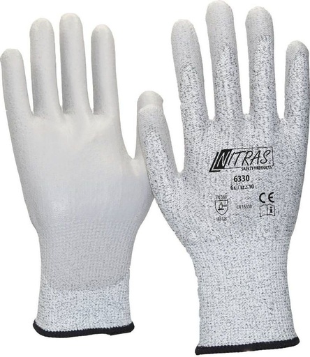 [N6330] N6330 Cut protection PU coated gloves, level C, Antistatic