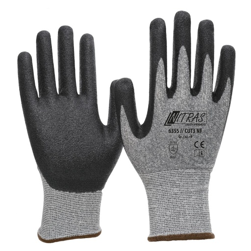 [N6355] N6355 CUT3 NF Cut protection Nitrile foam coated gloves, level C