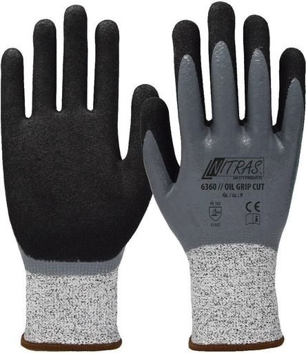 [N6360] N6360 NITRAS OIL GRIP CUT, cut protection gloves