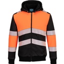 PW377 PW3 H-Vis Zipped Class 1 Winter Hoodie